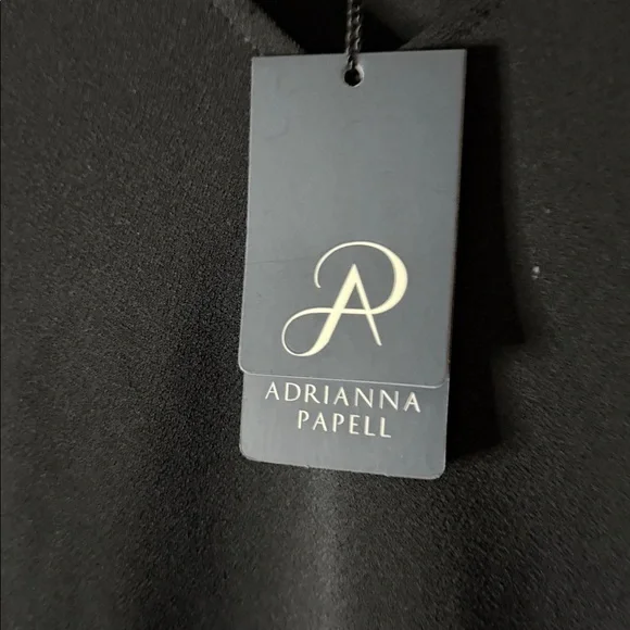 Adrianna Papell Black Blouse with Smocked Sleeves - Picture 3 of 10